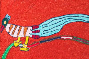 毛糸で描く色鮮やかなアート。HERALBONY GALLERY「糸でつむぐ絵画」【東北自動車道 盛岡南ICから約6km】
